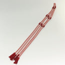 GUCCI Rope Belt White Red Auth 127982-9