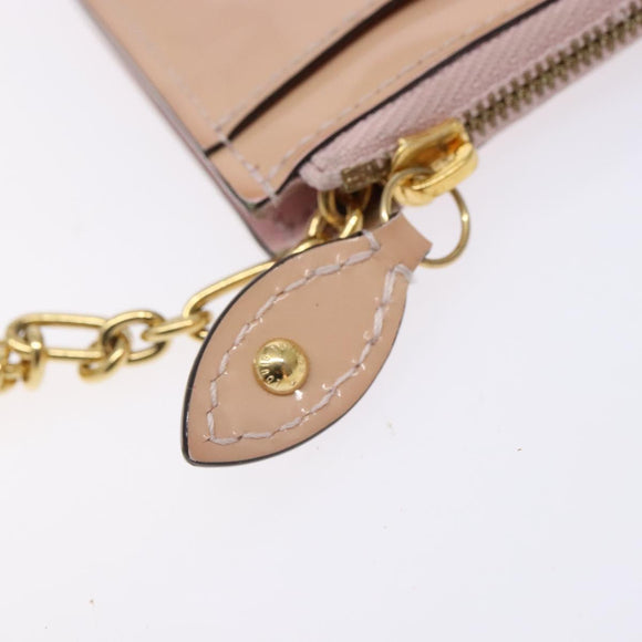LOUIS VUITTON Vernis Pochette Cles NM Coin Rose Valerine M61286 LV Auth 127985
