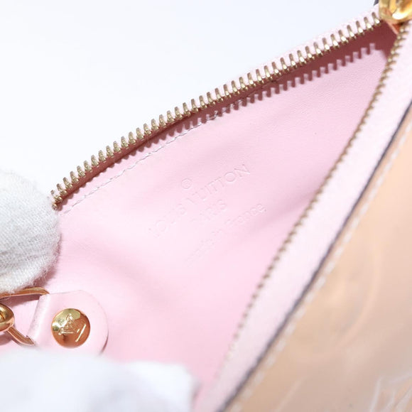 LOUIS VUITTON Vernis Pochette Cles NM Coin Rose Valerine M61286 LV Auth 127985