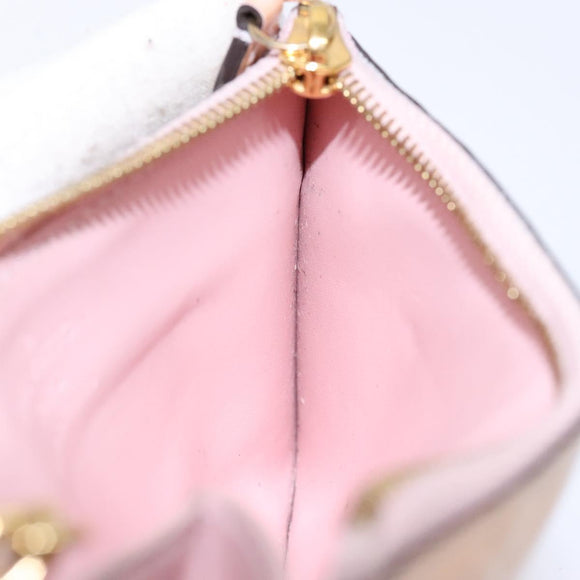 LOUIS VUITTON Vernis Pochette Cles NM Coin Rose Valerine M61286 LV Auth 127985