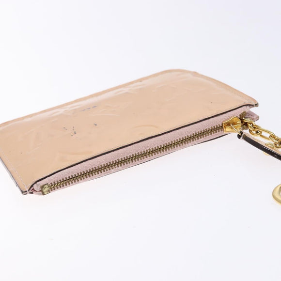 LOUIS VUITTON Vernis Pochette Cles NM Coin Rose Valerine M61286 LV Auth 127985