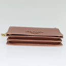 PRADA Chain Shoulder Bag Leather Pink Gold Auth 127990-5