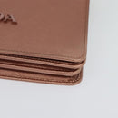 PRADA Chain Shoulder Bag Leather Pink Gold Auth 127990-15