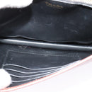 PRADA Chain Shoulder Bag Leather Pink Gold Auth 127990-11