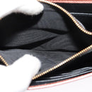 PRADA Chain Shoulder Bag Leather Pink Gold Auth 127990-21