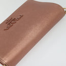 PRADA Chain Shoulder Bag Leather Pink Gold Auth 127990-6