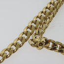 PRADA Chain Shoulder Bag Leather Pink Gold Auth 127990-8