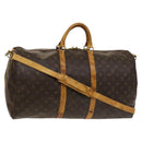 LOUIS VUITTON Monogram Keepall Bandouliere 55 Boston Bag M41414 LV Auth 127999-1