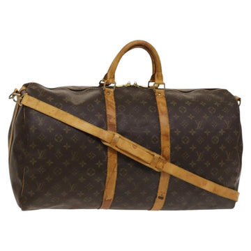 LOUIS VUITTON Monogram Keepall Bandouliere 55 Boston Bag M41414 LV Auth 127999
