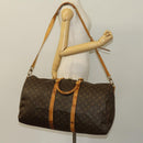 LOUIS VUITTON Monogram Keepall Bandouliere 55 Boston Bag M41414 LV Auth 127999-22