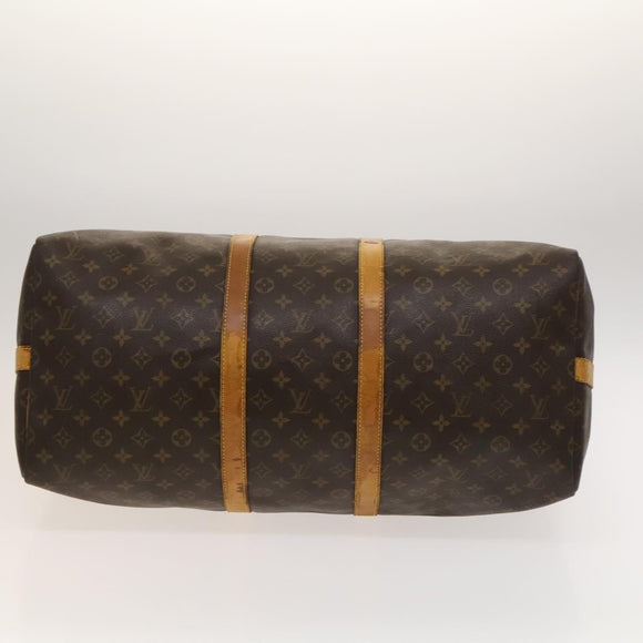 LOUIS VUITTON Monogram Keepall Bandouliere 55 Boston Bag M41414 LV Auth 127999