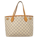 LOUIS VUITTON Damier Azur Neverfull PM Tote Bag N41362 LV Auth 128010-13
