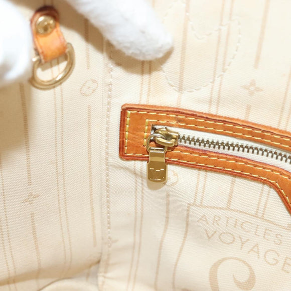 LOUIS VUITTON Damier Azur Neverfull PM Tote Bag N41362 LV Auth 128010