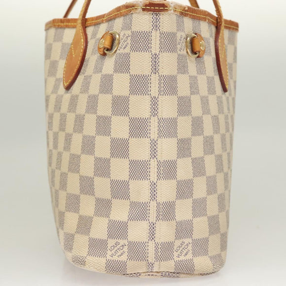 LOUIS VUITTON Damier Azur Neverfull PM Tote Bag N41362 LV Auth 128010