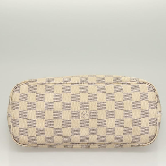 LOUIS VUITTON Damier Azur Neverfull PM Tote Bag N41362 LV Auth 128010