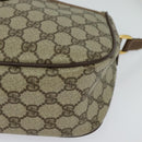 GUCCI GG Supreme Web Sherry Line Bag PVC Beige Gold 89 02 077 Auth 128012-11