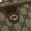 GUCCI GG Supreme Web Sherry Line Bag PVC Beige Gold 89 02 077 Auth 128012-14