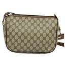 GUCCI GG Supreme Web Sherry Line Bag PVC Beige Gold 89 02 077 Auth 128012-3