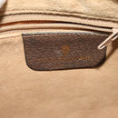 GUCCI GG Supreme Web Sherry Line Bag PVC Beige Gold Auth 128013-15