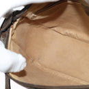 GUCCI GG Supreme Web Sherry Line Bag PVC Beige Gold Auth 128013-18