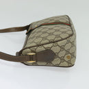 GUCCI GG Supreme Web Sherry Line Bag PVC Beige Gold Auth 128013-4