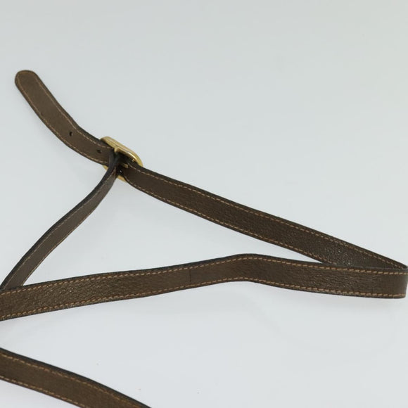 GUCCI GG Supreme Web Sherry Line Bag PVC Beige Gold Auth 128013