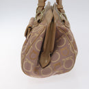 Salvatore Ferragamo Gancini Tote Bag Canvas Leather Purple Gold Auth 128017-4