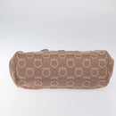 Salvatore Ferragamo Gancini Tote Bag Canvas Leather Purple Gold Auth 128017-9