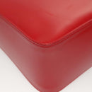 Salvatore Ferragamo Vala Shoulder Bag Leather Red Gold Auth 128018-15