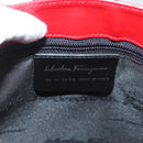 Salvatore Ferragamo Vala Shoulder Bag Leather Red Gold Auth 128018-12