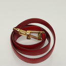 Salvatore Ferragamo Vala Shoulder Bag Leather Red Gold Auth 128018-21