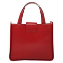 Salvatore Ferragamo Vala Shoulder Bag Leather Red Gold Auth 128018-2