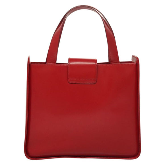 Salvatore Ferragamo Vala Shoulder Bag Leather Red Gold Auth 128018