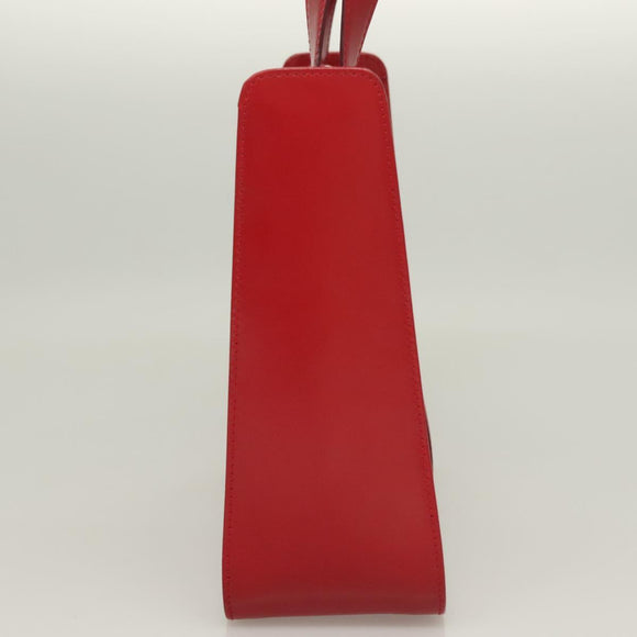 Salvatore Ferragamo Vala Shoulder Bag Leather Red Gold Auth 128018