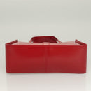 Salvatore Ferragamo Vala Shoulder Bag Leather Red Gold Auth 128018-5