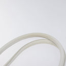 Salvatore Ferragamo Gancini Shoulder Bag Leather White Silver Auth 128020-14