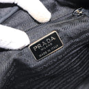 PRADA Hand Bag Nylon Black Gold Auth 128024-19