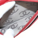 CHANEL Cambon Line Chain Shoulder Bag Leather Red Silver CC Auth 128029-22