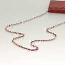 CHANEL Cambon Line Chain Shoulder Bag Leather Red Silver CC Auth 128029-7