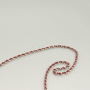 CHANEL Cambon Line Chain Shoulder Bag Leather Red Silver CC Auth 128029-8