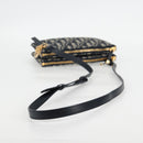 Christian Dior Trotter Canvas Shoulder Bag Navy Gold Auth 128034SM-7