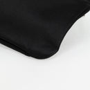 CHANEL Camellia Rhinestone Chain Accessory Pouch Satin Black CC Auth 128040V-18