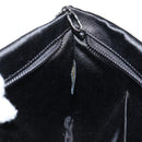 CHANEL Camellia Rhinestone Chain Accessory Pouch Satin Black CC Auth 128040V-22