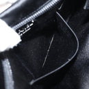 CHANEL Camellia Rhinestone Chain Accessory Pouch Satin Black CC Auth 128040V-23