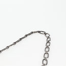 CHANEL Camellia Rhinestone Chain Accessory Pouch Satin Black CC Auth 128040V-14