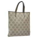 LOEWE Anagram Hand Bag PVC Leather Gray Auth 128042-1