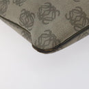 LOEWE Anagram Hand Bag PVC Leather Gray Auth 128042-15