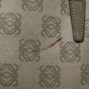 LOEWE Anagram Hand Bag PVC Leather Gray Auth 128042-9