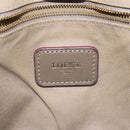 LOEWE Anagram Hand Bag PVC Leather Gray Auth 128042-18