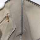 LOEWE Anagram Hand Bag PVC Leather Gray Auth 128042-19